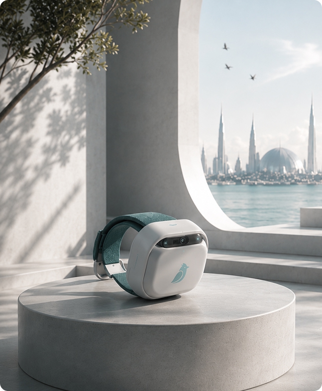 Early-stage hardware concept on a pedestal